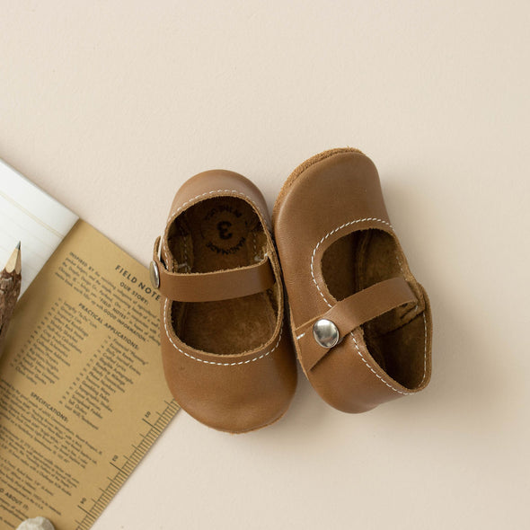 the mary jane: golden tan