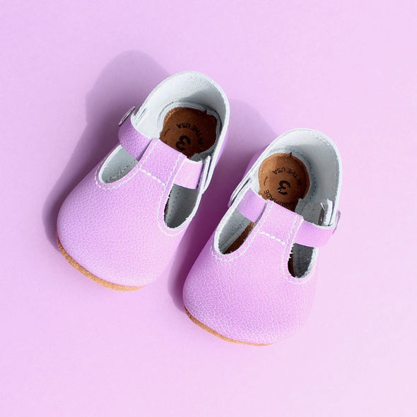 the original soft soled t-strap: chameleon violet