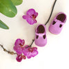 the original soft soled t-strap: orchid