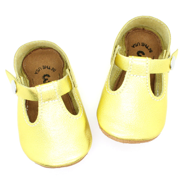 the original soft soled t-strap: citrine