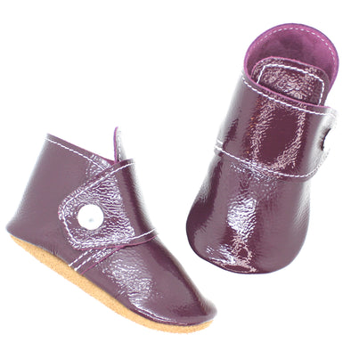 the snap boot: patent plum