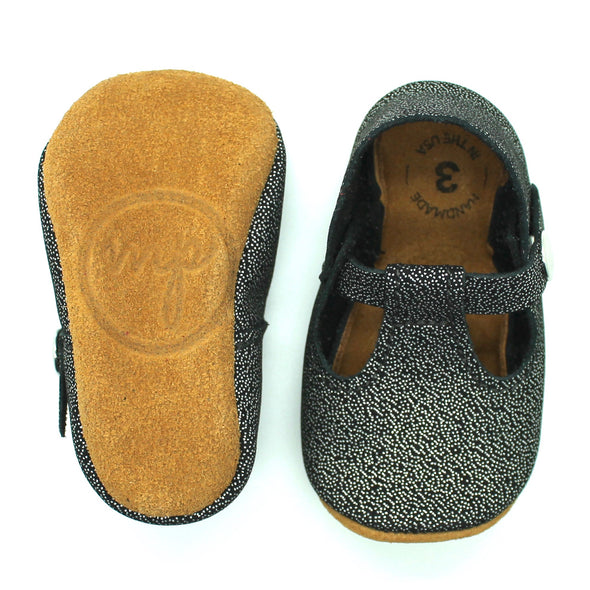 the original soft soled t-strap: stardust