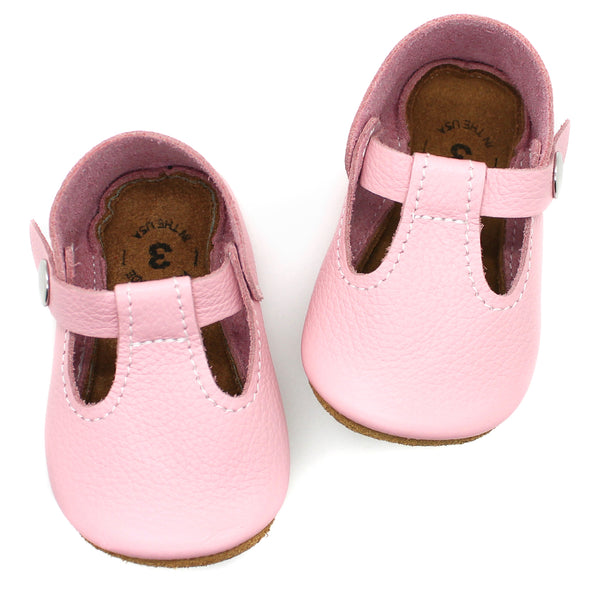 the original soft soled t-strap: sweet pink (wholesale)