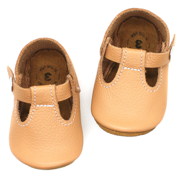 the original soft soled t-strap: cashew (wholesale)