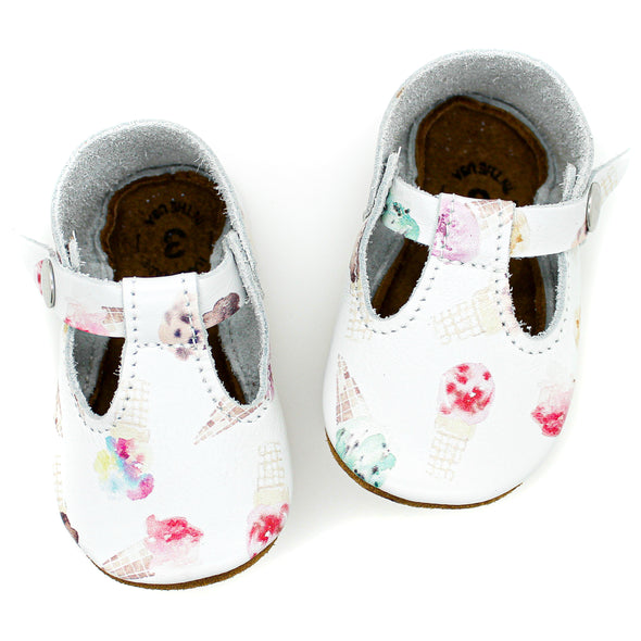 the original soft soled t-strap: ice cream by kelly ventura