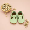 the original soft soled t-strap: pistachio