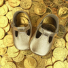 the original soft soled t-strap: gold