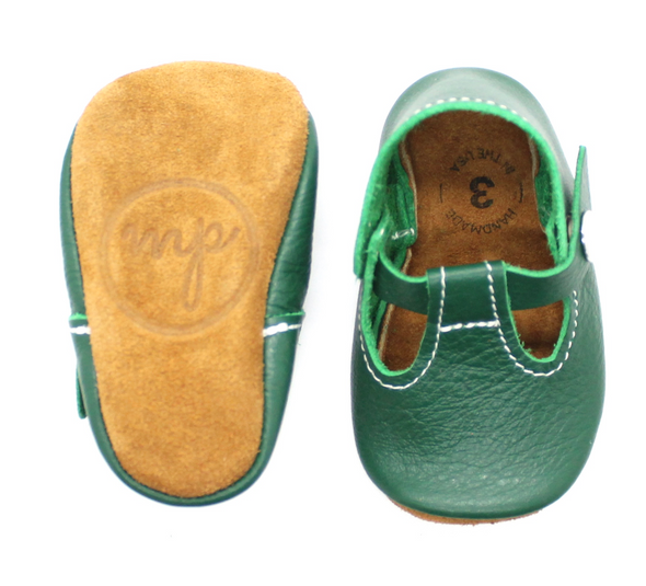 the original soft soled t-strap: forest