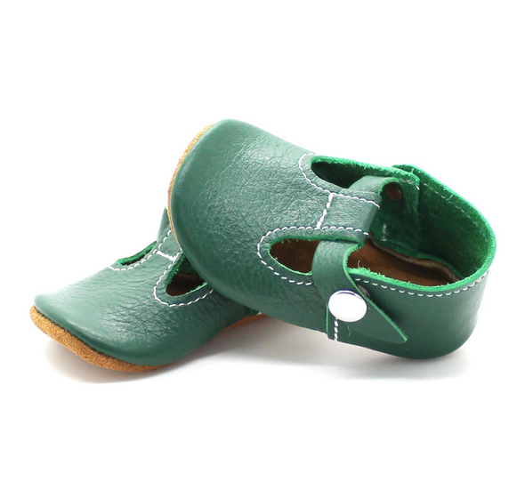 the original soft soled t-strap: forest