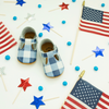the original soft soled t-strap: picnic blue