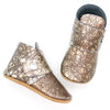 the snap boot: antique gold