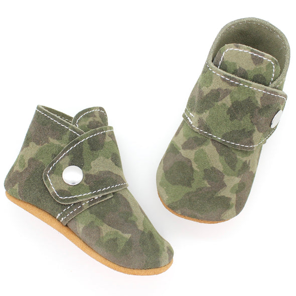 the snap boot: suede camouflage (wholesale)