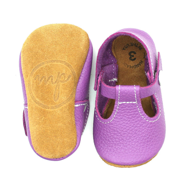 the original soft soled t-strap: grape