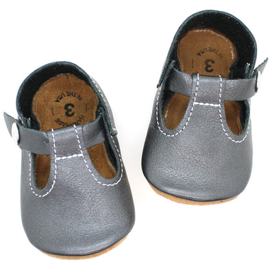 the original soft soled t-strap: graphite