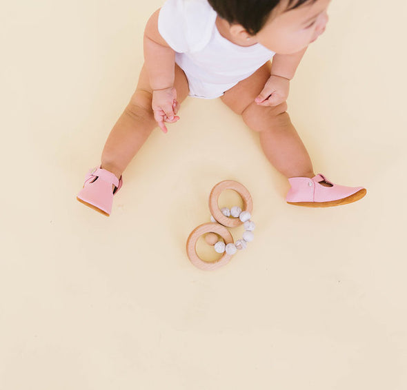 the original soft soled t-strap: sweet pink (wholesale)