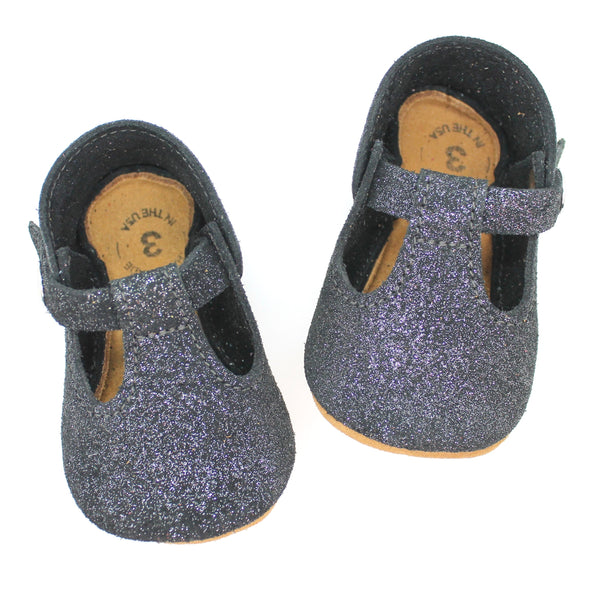 the original soft soled t-strap: moonlight shimmer