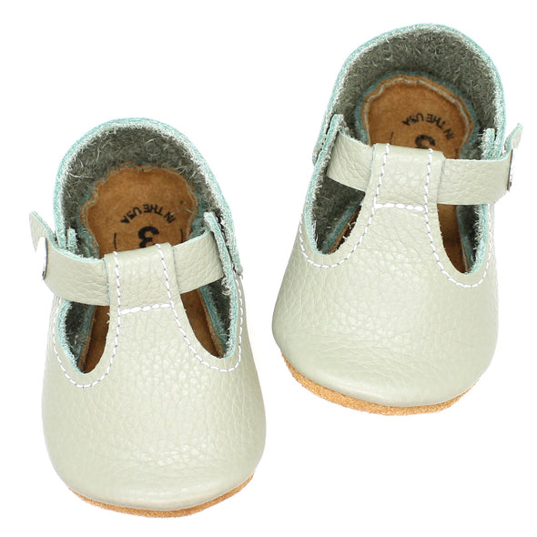the original soft soled t-strap: sage