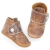 the snap boot: weathered brown
